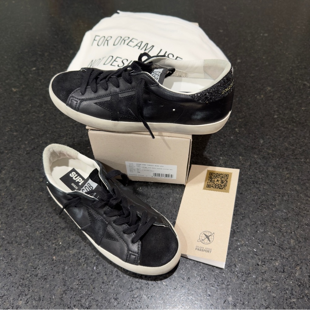 Golden Goose Black and White Sneakers